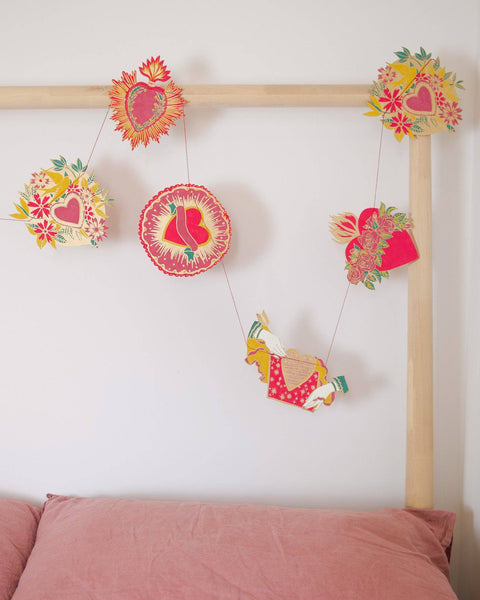 Hearts Sewn Garland - Sprouts of Bristol