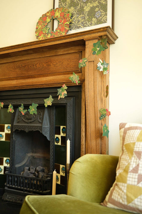 Holly and Ivy Sewn Garland - Sprouts of Bristol