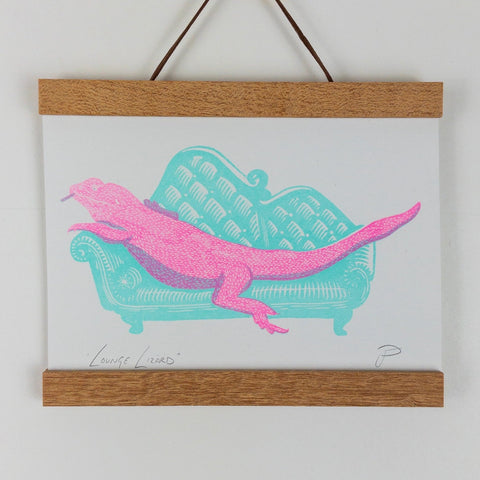 Lounge Lizard Riso Art Print - Sprouts of Bristol