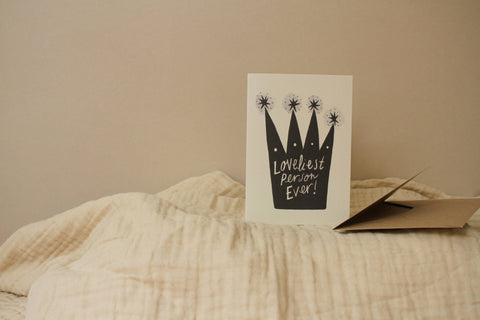 'Loveliest Person Ever!' Thank You Greetings Card - Sprouts of Bristol