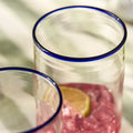 Madley Blue Tipped Highball Glass - Sprouts of Bristol
