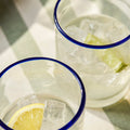 Madley Blue Tipped Tumbler Glass - Sprouts of Bristol