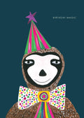 'Magic Sloth' Birthday Greetings Card - Sprouts of Bristol