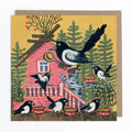 Magpie Family Greetings card - Sprouts of Bristol