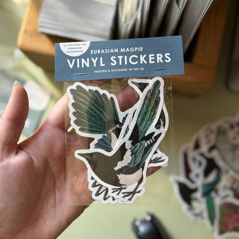 Magpie Vinyl Stickers Set of 3 - Sprouts of Bristol