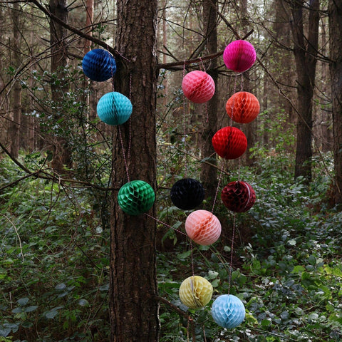 Multi Coloured 4m Bunting Ball Garland - Sprouts of Bristol