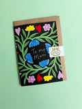 Mum Vine Print Dark Eco Greetings Card - Sprouts of Bristol