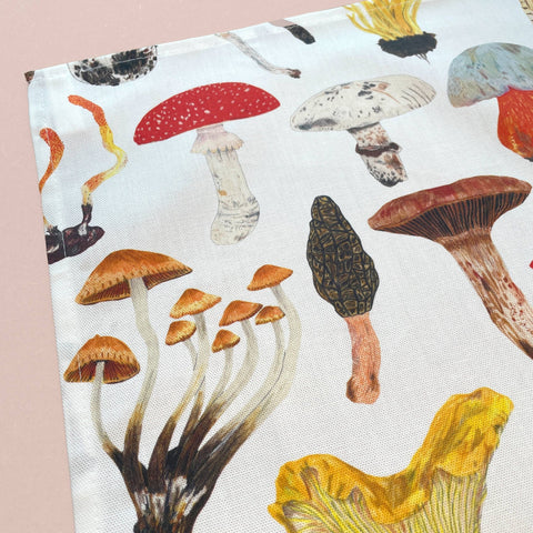 Mushrooms and Toadstool Tea Towel - Sprouts of Bristol