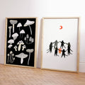 Mystic Cats Art Print | Black Cats | Magic Wall Art | Witchy: A4 - Sprouts of Bristol