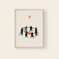 Mystic Cats Art Print | Black Cats | Magic Wall Art | Witchy: A4 - Sprouts of Bristol
