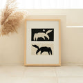 Negative / Positive Cats Art Print | Monochrome Wall Art - Sprouts of Bristol
