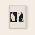 Negative / Positive Dogs Art Print | Monochrome | Whippets - Sprouts of Bristol