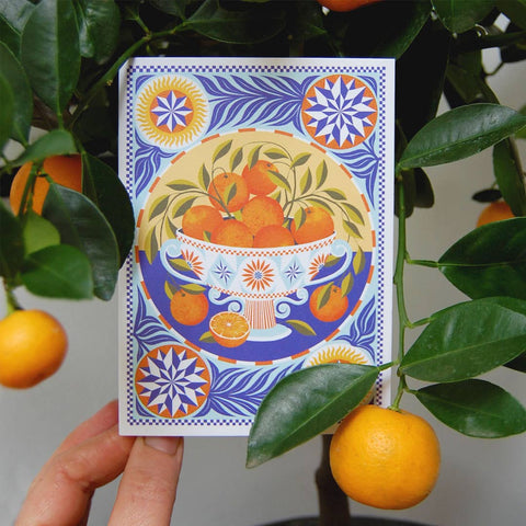 Orange bowl | Everyday greetings card | Mediterranean - Sprouts of Bristol