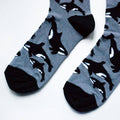 Orca Socks | Bamboo Socks | Grey Socks | Ocean Socks - Sprouts of Bristol