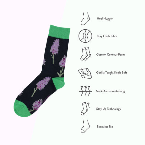 Orchid Bamboo Socks - Sprouts of Bristol