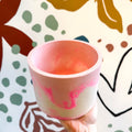 Pale Pink, Neon Pink and Putty Jesmonite Pot - Sprouts of Bristol