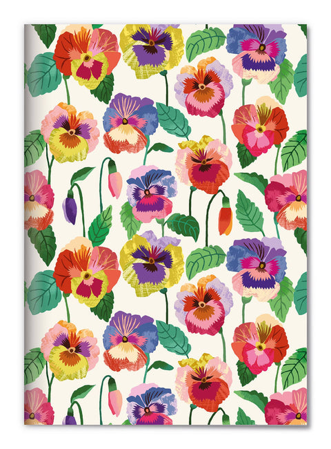 Pansies A5 Notebook - Wholesale bundle of 6 - Sprouts of Bristol