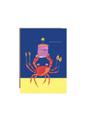 'Party Crab and Cupcake' Birthday Greetings Card - Sprouts of Bristol