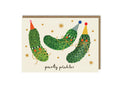 Party Pickles Gold Foil Greetings Card - Sprouts of Bristol