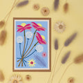 Pastel Blue Dried Flower Greetings Card - Sprouts of Bristol