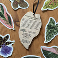 Philodendron ‘Pink Princess’ Wooden Decoration [Beneath the Canopy RHS Collab] - Sprouts of Bristol
