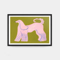 Pink Afghan Hound Art Print - Sprouts of Bristol