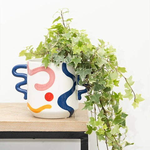 Pintura Locura Eva Plant Pot with Handles - Sprouts of Bristol