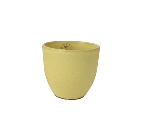 Porto Tapered Matt Glazed Ceramic Planter in Yellow - Sprouts of Bristol