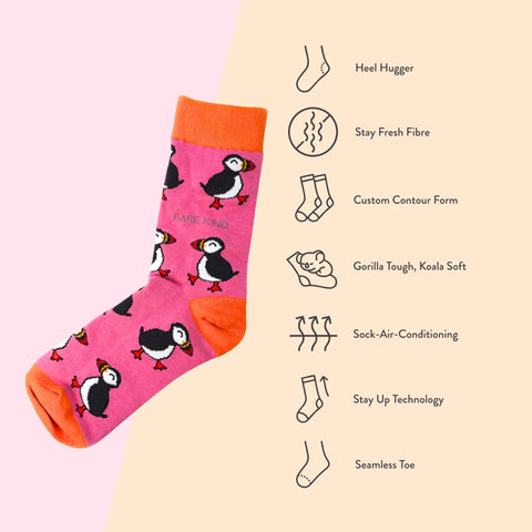 Puffin Bamboo Socks - Sprouts of Bristol