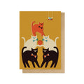 Pyramid of Cats Greetings Card - Sprouts of Bristol