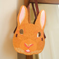 Rabbit Mask Hand Screen Printed Greetings Card - Sprouts of Bristol