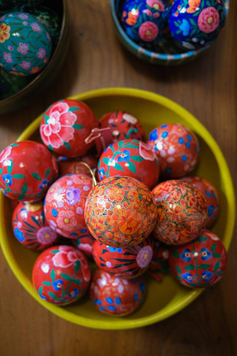 Red and Gold Bauble - Sprouts of Bristol