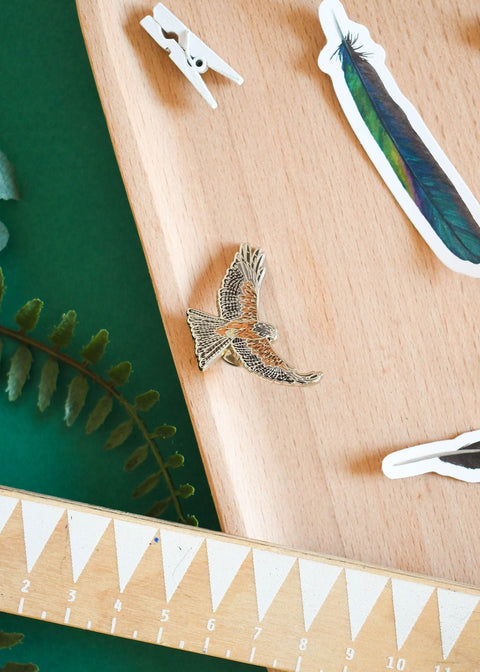 Red Kite Enamel Pin – Designed by Ferne Creative - Sprouts of Bristol