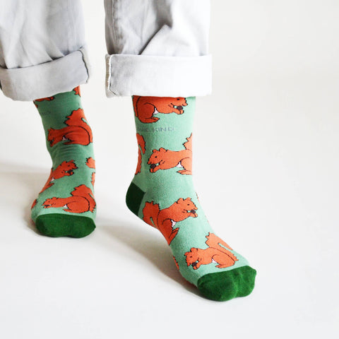 Red Squirrel Bamboo Socks - Sprouts of Bristol