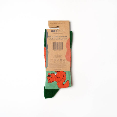 Red Squirrel Bamboo Socks - Sprouts of Bristol