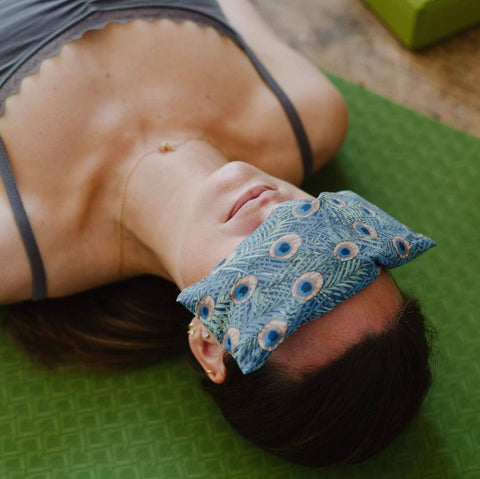 Relaxation Lavender Eye Pillow Green Garden Pattern - Sprouts of Bristol