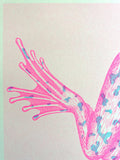 'Ribbit For Her Pleasure' Sexy Frog Riso Art Print - Sprouts of Bristol