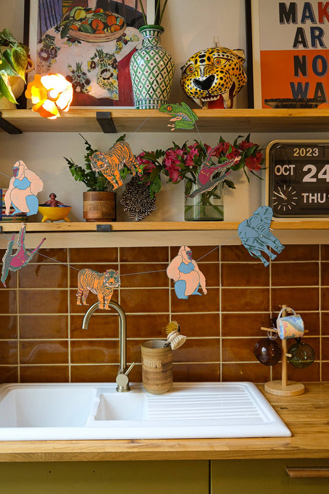 Safari Animals Sewn Garland - Sprouts of Bristol