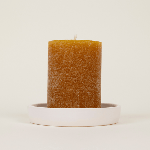 Sandalwood, Scented Coloured Pillar Candle - Sprouts of Bristol
