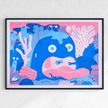 Sea Creature A3 Risograph Print - Sprouts of Bristol
