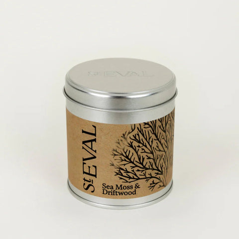 Sea Moss & Driftwood Scented Tin Candle - Sprouts of Bristol