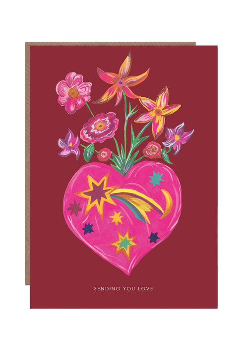 'Sending You Love' Greetings Card - Sprouts of Bristol