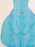 'Siesta' Rabbit Riso Art Print - Sprouts of Bristol