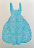 'Siesta' Rabbit Riso Art Print - Sprouts of Bristol