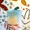 Sky Blue and Putty Jesmonite Pot - Sprouts of Bristol
