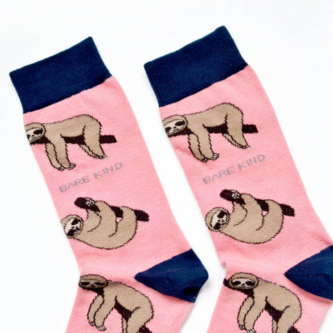 Sloth Socks | Bamboo Socks | Salmon Socks | Sleepy Socks - Sprouts of Bristol