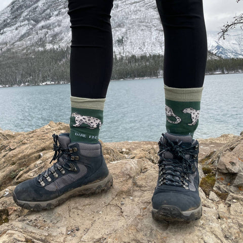 Snow Leopard Bamboo Socks - Sprouts of Bristol