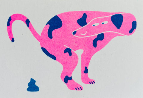 Spotty Dog Riso Greetings Card - Sprouts of Bristol