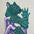 'Squirrel Fingers' Riso Art Print - Sprouts of Bristol