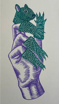 'Squirrel Fingers' Riso Art Print - Sprouts of Bristol